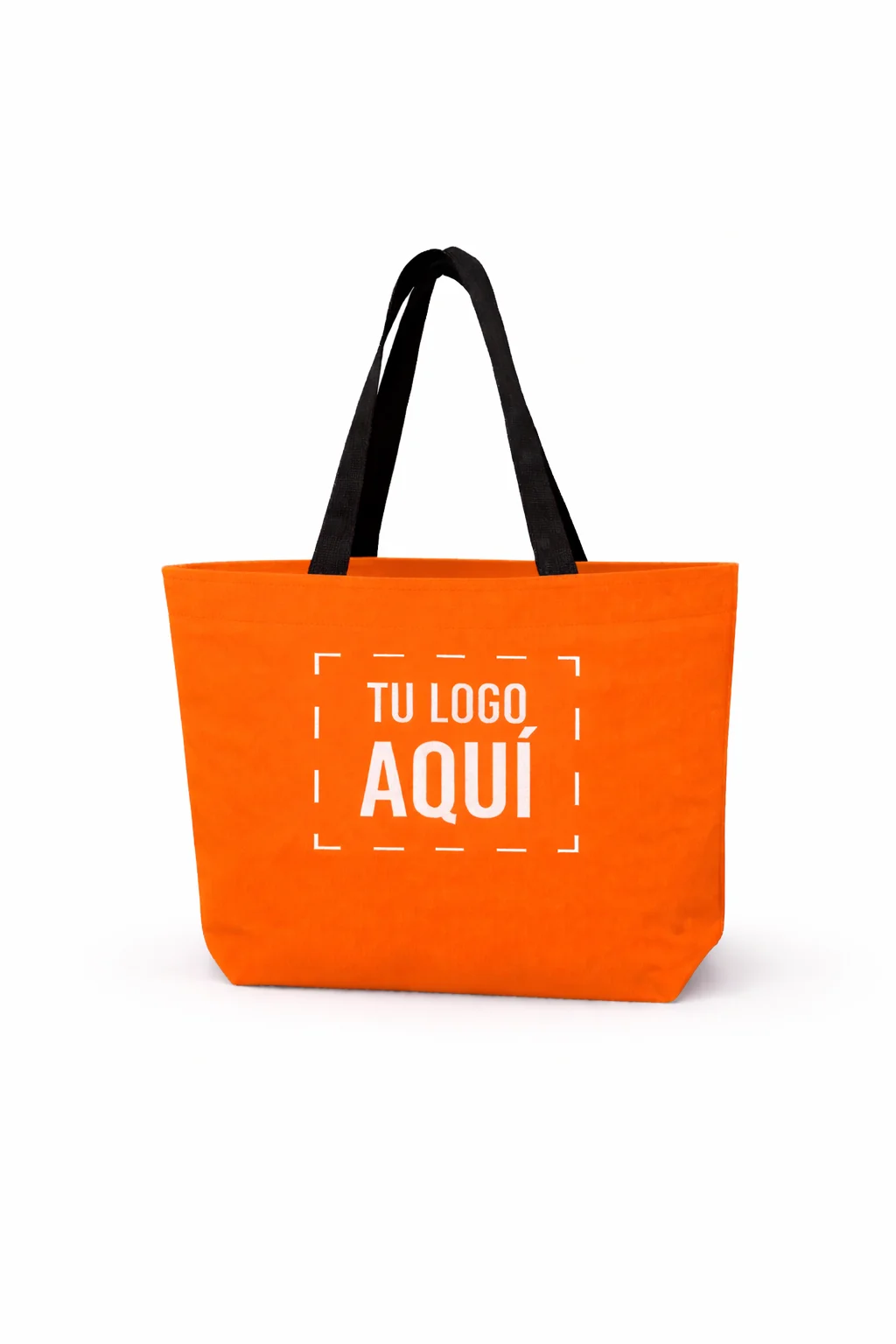 Bolsa mandadera publicitaria personalizada con impresión en ambos lados color rosa para negocio medidas 34 x 30